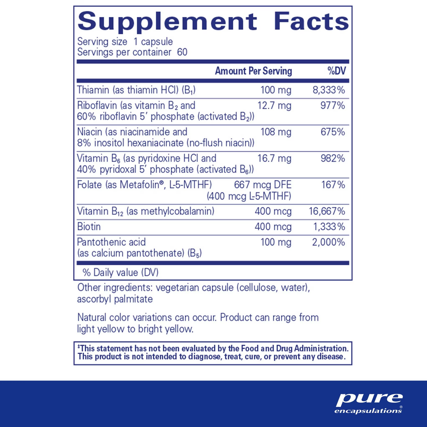 Pure Encapsulations - B-Complex Plus 60's