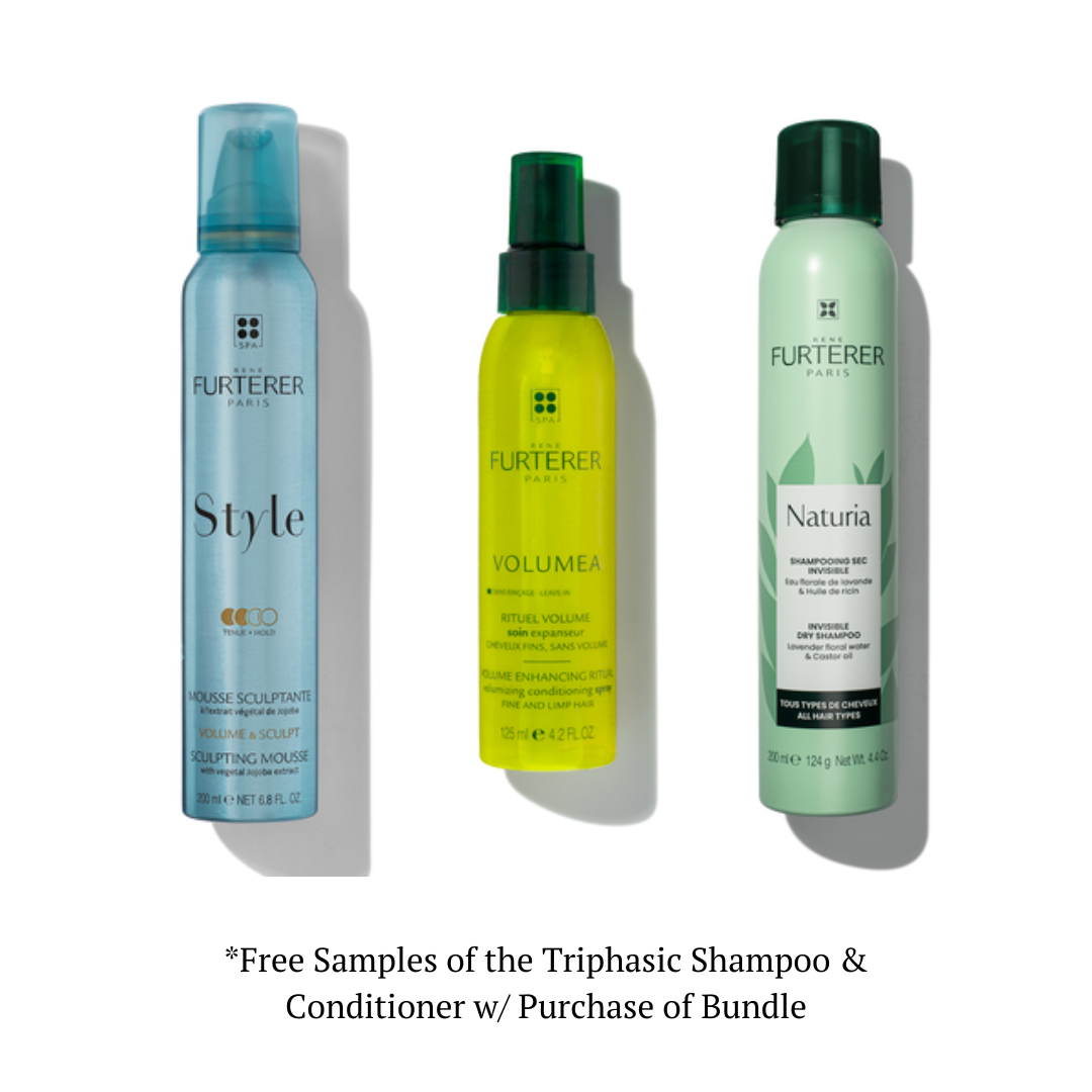 Rene Furterer Voluminous Blowout Bundle (Bonus Triphasic Shampoo & Conditioner Samples!)