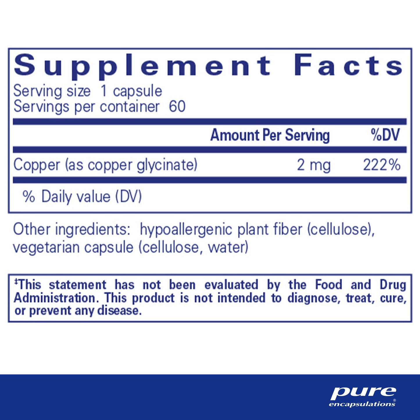 Pure Encapsulations Copper (glycinate)