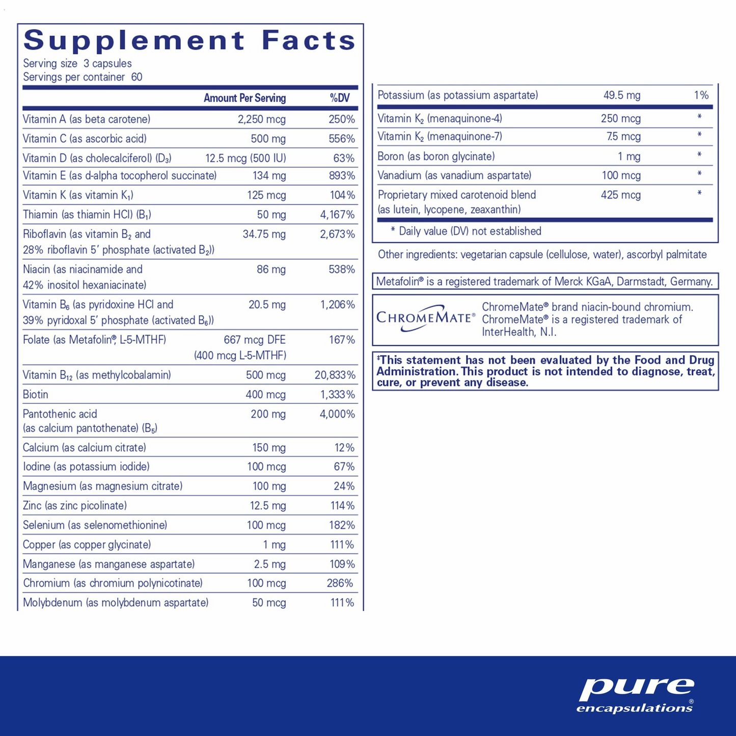 Pure Encapsulations - Nutrient 950® with Vitamin K