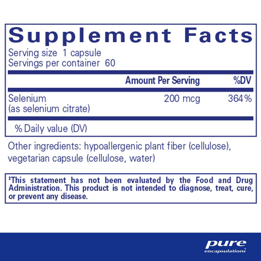 Pure Encapsulations - Selenium (citrate) 60's